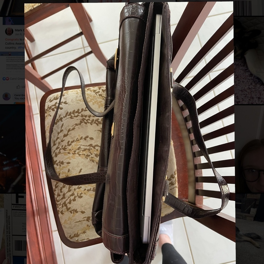 Diane Von Furstenberg - Brown Leather Briefcase - Picture 6 of 6